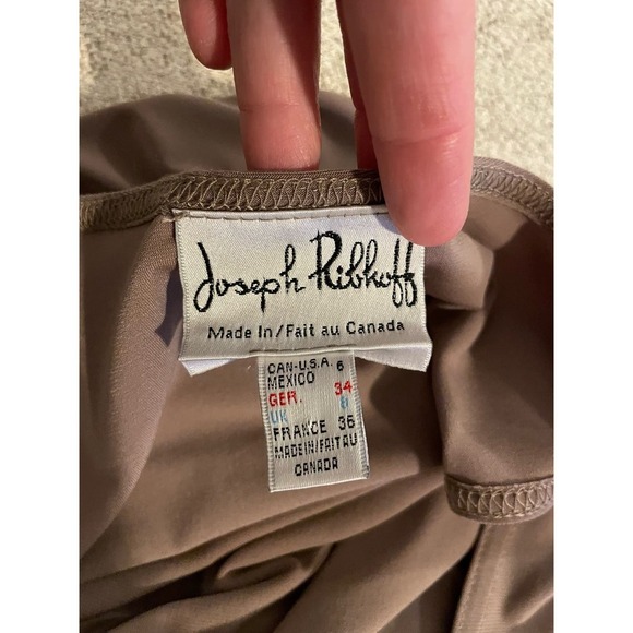 Joseph Ribkoff V-Neck Sleeveless Cinch Waist Dress - Picture 6 of 7